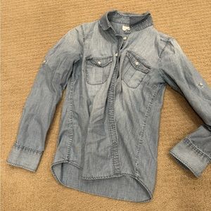 J. Crew chambray shirt, size small